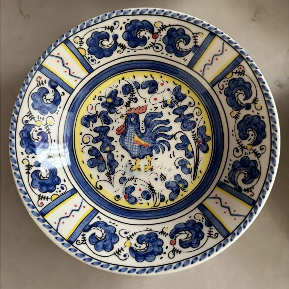 Sur La Table Blue Rooster Bowls~Portugal~Set Of 4 - Picture 3 of 8